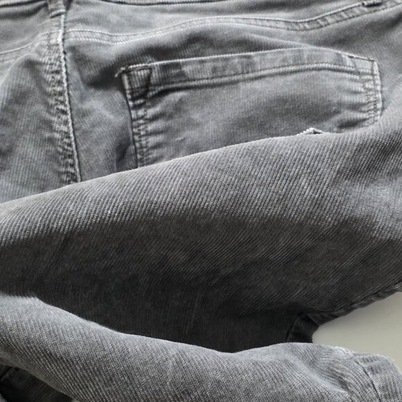 Ann Taylor Loft Pants Womens 12 Gray Corduroy Modern Skinny Ankle Cotton Stretch - Picture 12 of 16